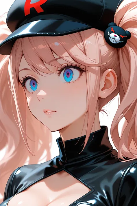 Enoshima Junko mesmerized by her leather Team Rocket uniform