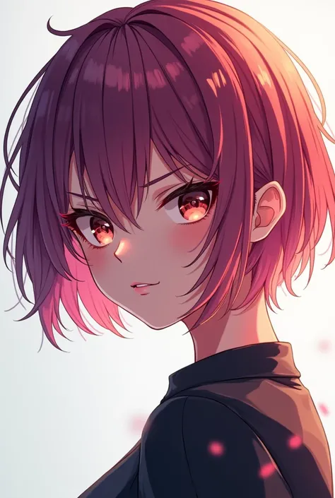 Anime woman with short hair 