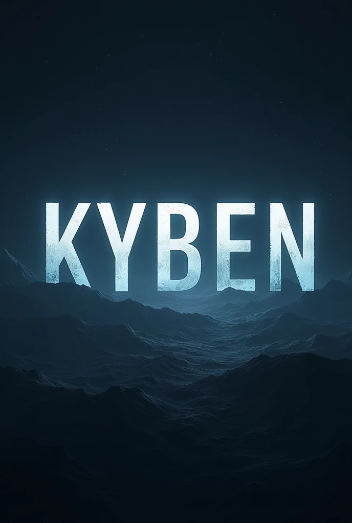  Image with the word KYBEN,  sheet all in capital letters , bottomless. For an A4 