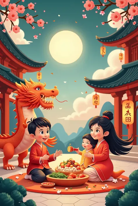 Poster wishing Chinese New Year with wishes