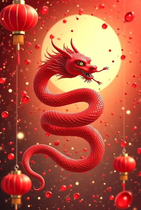 The year of snak chinese new year with hope a lot of money all the year