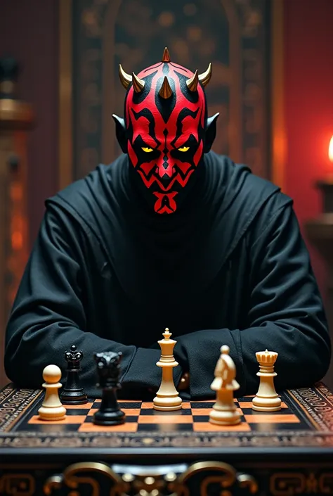 Darth Mail playing chess 