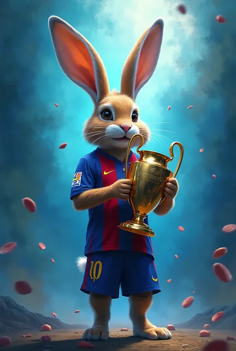 UEFA champions league cup rabbit barcelona
