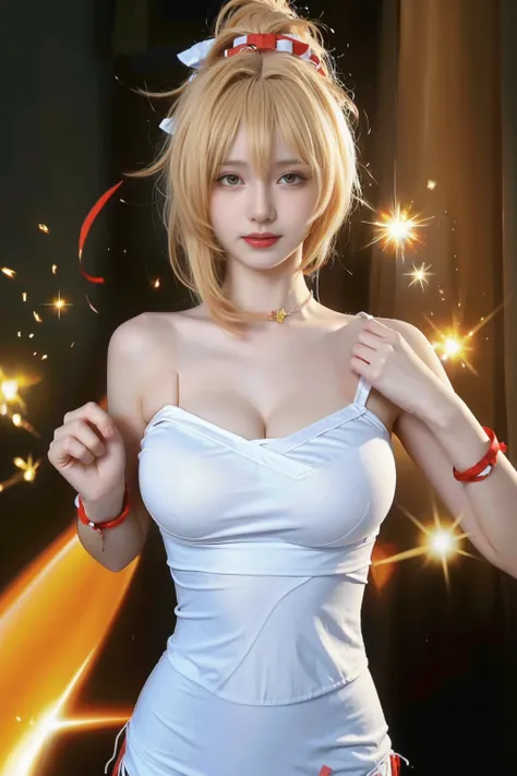 best quality, tmasterpiece,Ultra-high resolution,Clear face,（Reality：1.4），ferpect lighting，(upper body shot:1.5), (photorealistic:1.50), anime wallpaper, Guviz style artwork, cover-up fantasy up to magic , by Yang J, Guviz, beautiful artwork illustration, ...