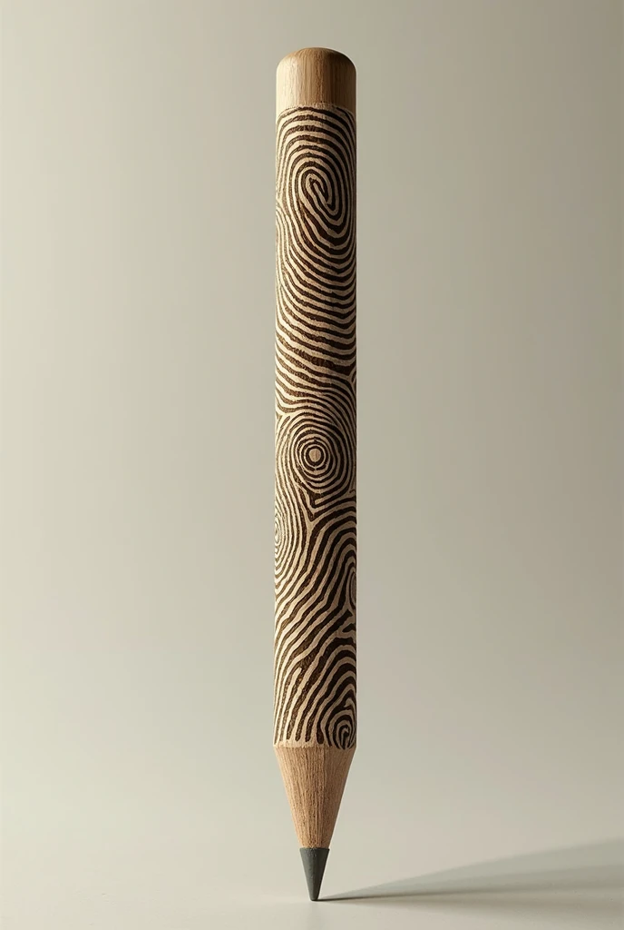 pencil made with fingerprint textures