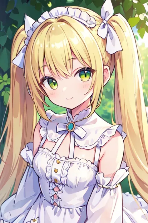 (best quality, masterpiece:1.2), ultra detailed, extremely detailed eyes and face, natural skin texture, detailed skin, natural lighting,
 chibi, 1 girl, 14-years-old, (cute),
 twin tails, blond hair, shiny hair,
 yellow-green eyes,
 (small breasts),
 BREA...