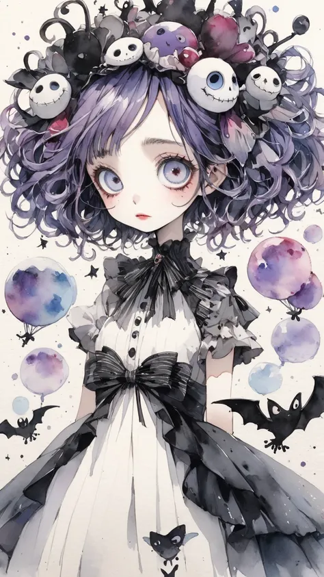   Tim Burton's World、 watercolor、