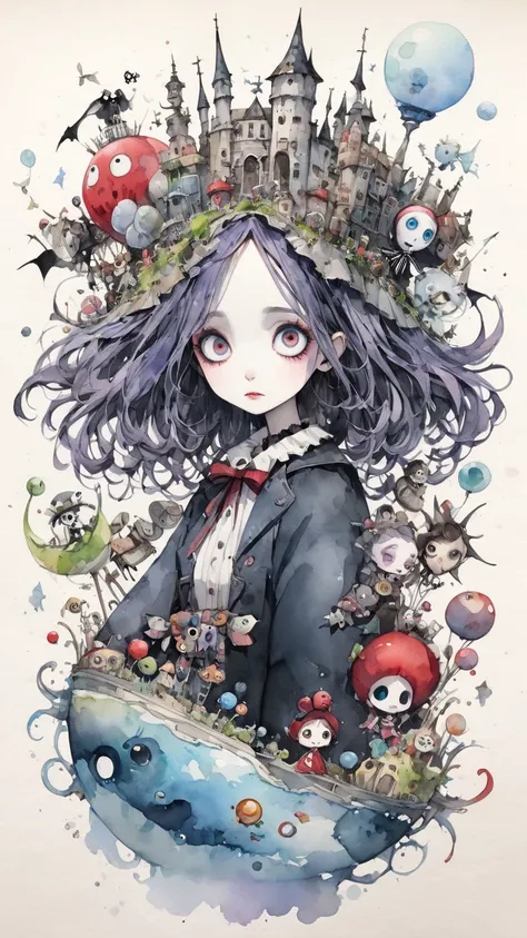   Tim Burton's World、 watercolor、