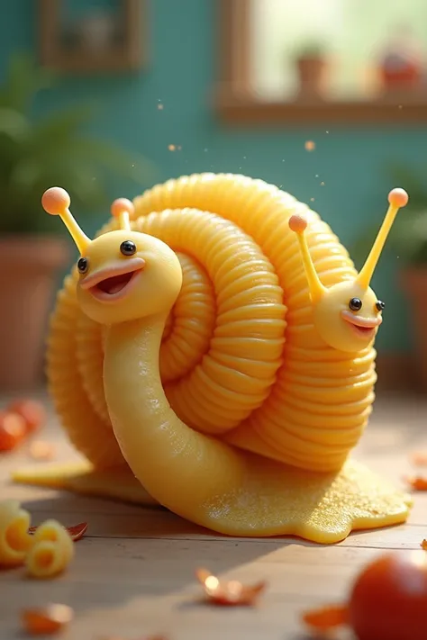 23. Pasta Snail – A snail whose shell is a large spiral pasta.
