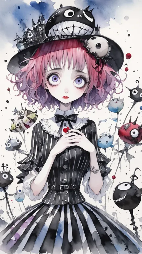    Tim Burton's World、 watercolor、