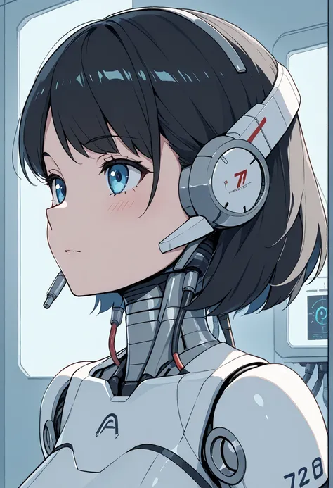 masterpiece, best quality, extremely detailed, portrait,Japaese android girl,Plump,a bit chubby,control panels,android,Droid,Mechanical Hand, ,Robot arms and legs, Black hair,Mechanical body,White Robotics Parts,perfect robot woman,milf,Charging spot,Long ...