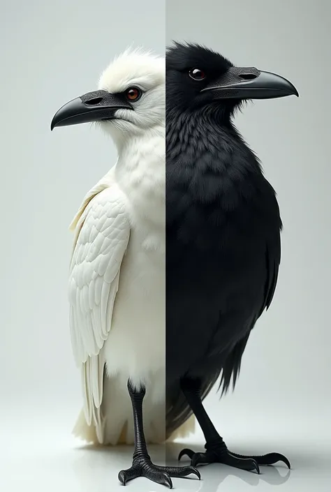 A white crow and black lequed separate pic 