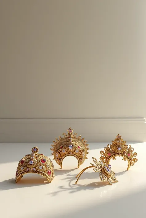 3D image of a Chinese imperial high noblewoman's hair accessories lying on the floor 