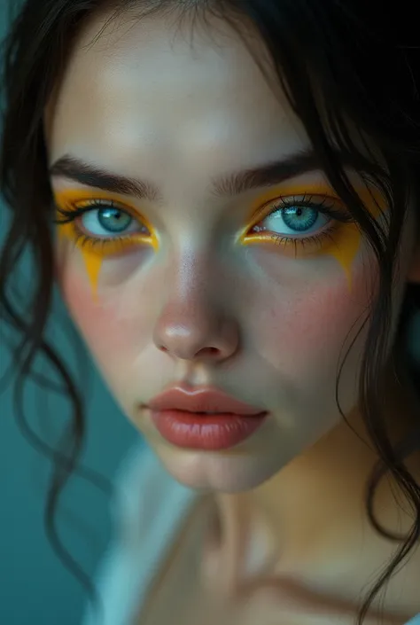 Blue eyes with yellow