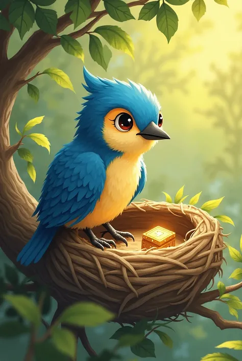 Here's the translation:

The Bird's Secret
In a small village, a bird named Kiya had hidden a secret in her nest. Kiya was very clever and intelligent. One day, a boy from the village named Rohan saw Kiya hiding something in her nest. Rohan thought, "What ...