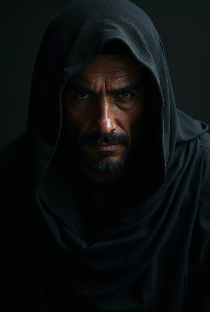 an Arab man in darkness