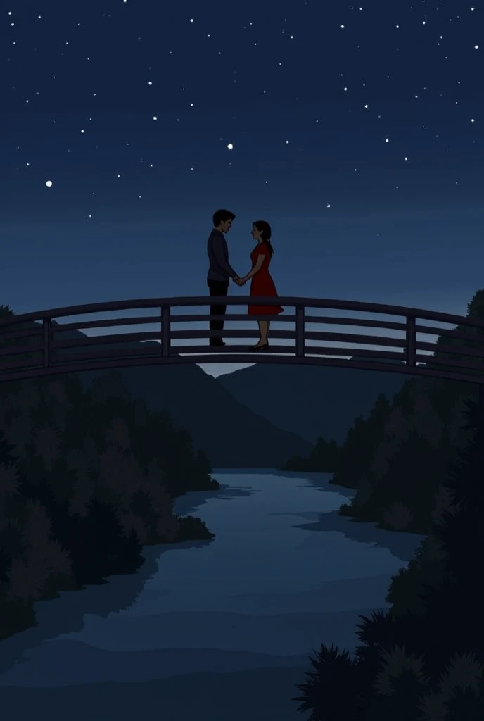 Liam: I was going to give this to you tomorrow, but… I think now’s the right time.
Emma: (taking it, her voice trembling) Liam, this is beautiful.Scene continues as the sky darkens, the first stars appearing overhead. The bridge is quiet except for the sof...