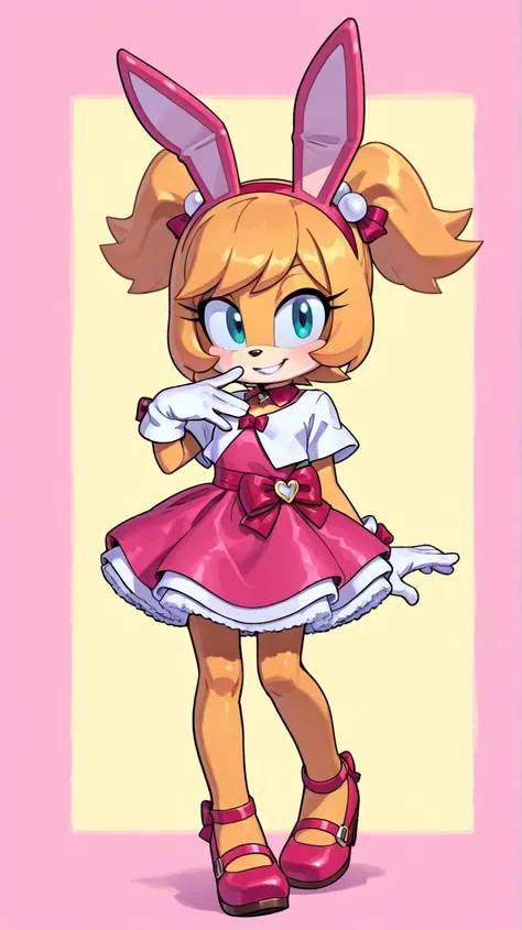 Female furry cute adorable beautiful kawaii nice sassy fancy sara the Bunny with new cute adorable beautiful kawaii nice sassy fancy Get your ears on dance party dress sport sakuraplatinum_illustriousxl sonic idw style evan Stanley 