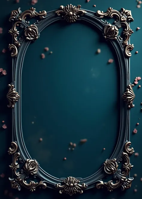 This image showcases a digital rendering of an ornate oval frame. Let's break down its components:

Frame: The frame is the central focus, an oval shape with elaborate detailing. The style is reminiscent of antique or vintage picture frames, possibly inspi...