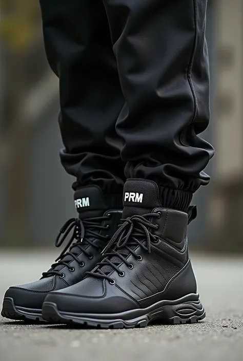 Boot shoes with the PRM logo