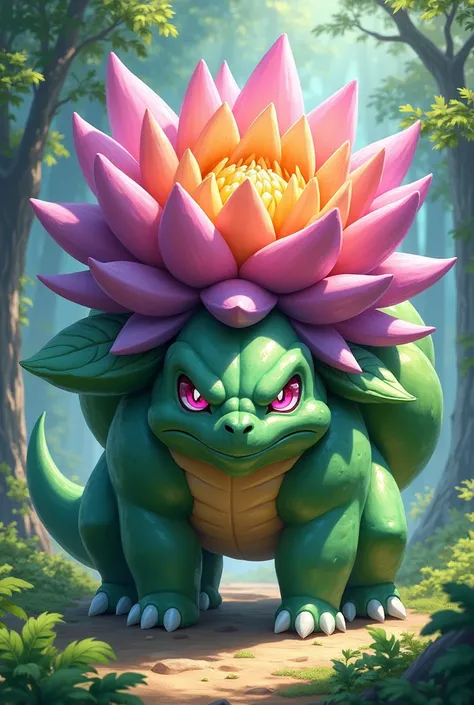 Pokémon Venusaur、The flower on the back is blooming