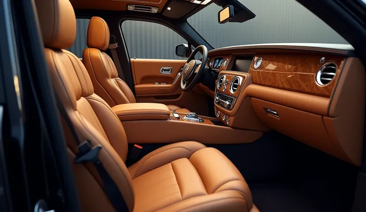 Create image Rolls Royce phantom interior prompt view 