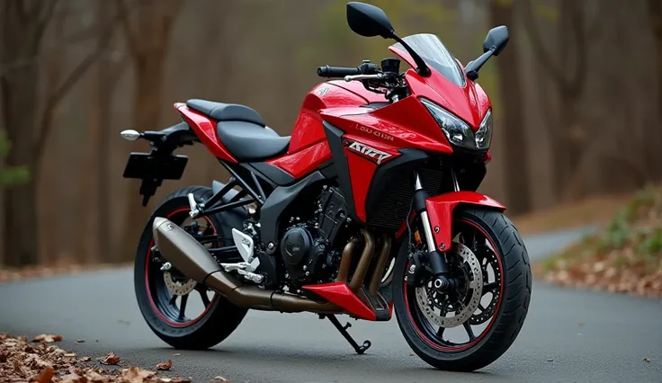  A real front view picture of 2025 Suzuki B King Bike in Red color natural lights please 