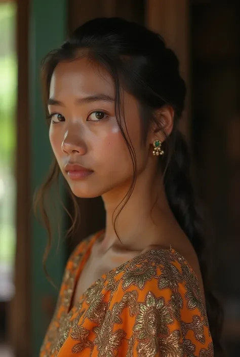 Young people with dark skin on the face of Siamese birds, their beautiful shape, their clothes reflect the Thai tradition. They are perfect for living in the ancient Thai period. Let the people of wooden houses or gardens look forward to Philsamai..5