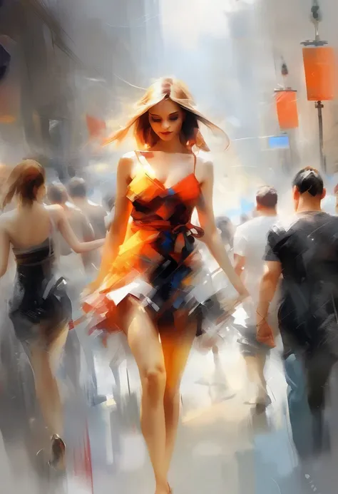 Willem Haenraets style full body (dynamik8K)widoczna bielizna mini lateksowa przeźroczysta obcisla słodka sexy street art sexy dla lalki