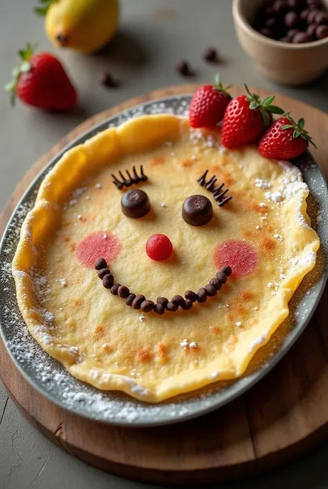 I want to put a face on a crepe