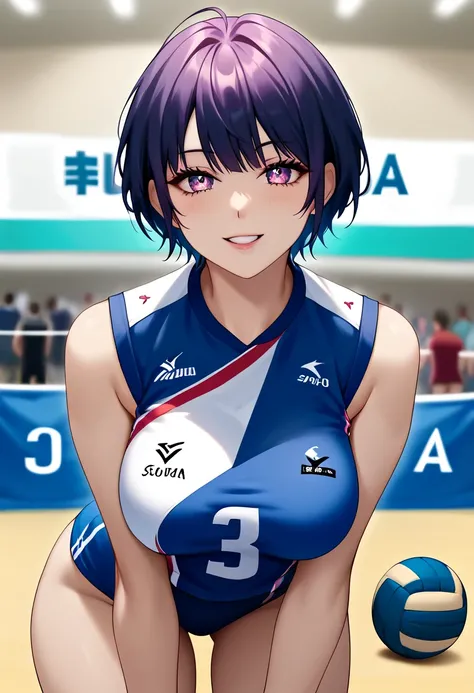  (  beautiful breasts) ((  detailed eyes )),  excellent anatomy, masterpiece,   top quality of talks ,   is present,  

Big Breasts ,  Show accurately  , ((   sleeveless volleyball uniform))　 Show Black Bras  　 {best quality}, {very aesthetic}, {ultra-deta...