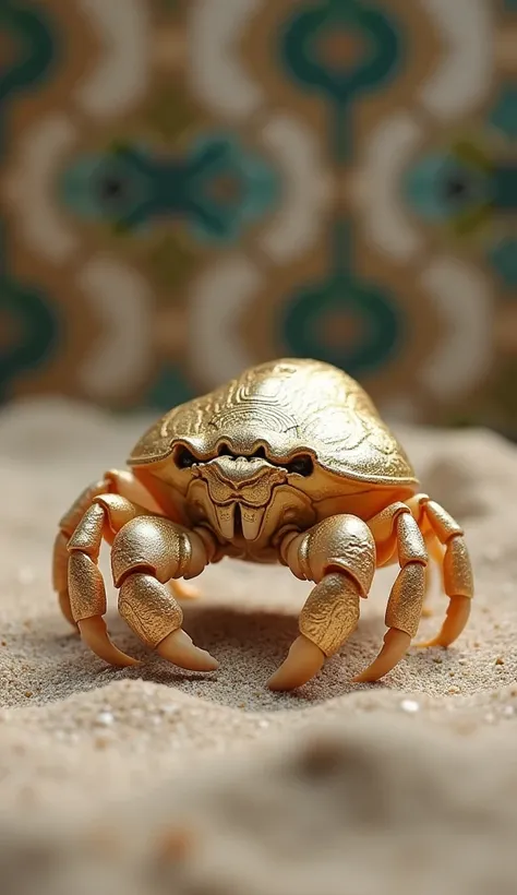 hermit crab white-Gold,  Thai Pattern ,8k,  Top Quality  , sand 