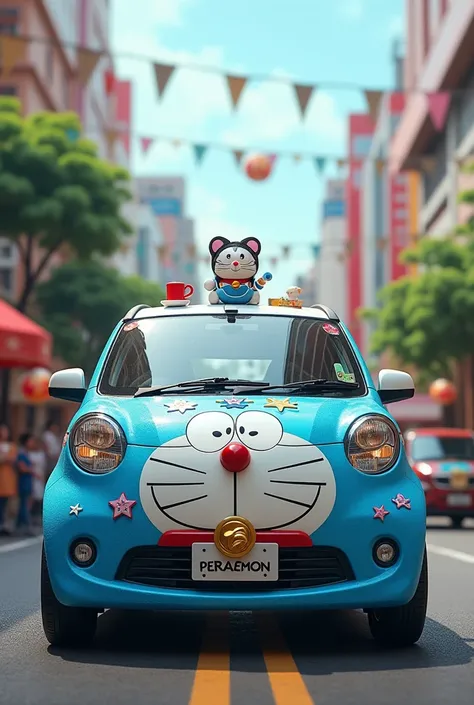 Train perodua viva but wrap doraemon