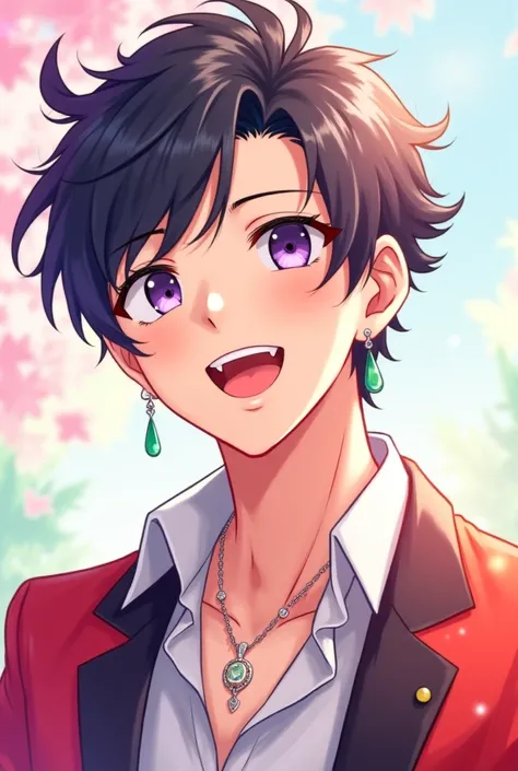 Anime-style male idol smiling brightly