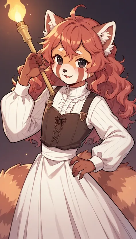  better quality  , very deхвостed illustration , ( Anthropomorphic fluffy red panda boy:1,7), red fur,  black eyes ,  disheveled wavy hair  ,  seductive look ,  slim, ideal body,  thin waist,  wide hips , Simple drawing, Artifyber style,  pastel flat color...