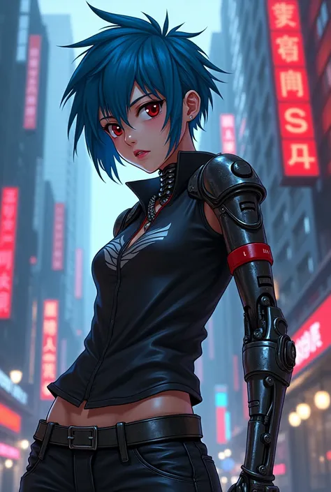 le personnage Rebecca du manga animé "Cyberpunk Edgerunner"