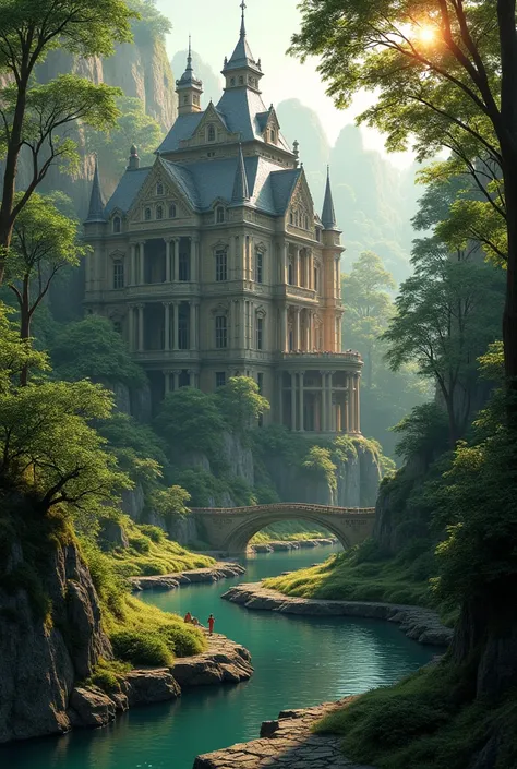 Biggest house in the Forest and here and there many canals 