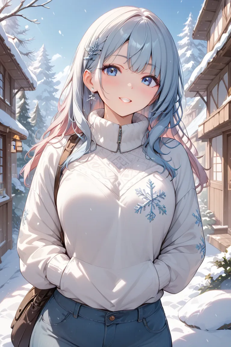 ( super high quality)snowflake、winter、Snowfall、