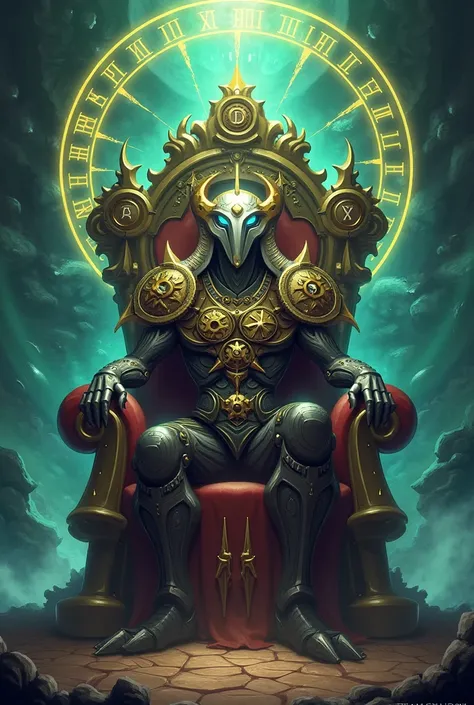 Xelor DOFUS Seated on a Throne 