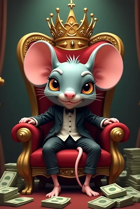 Imagine a evil face cartoon mouse with big ears and a tiny nose, sit on a throne with a crown on his head. The mouse could be sorrounded by much money like corruptor, which ties into the word "KAPUSTALIS"

Above or below the mouse, you could add the captio...