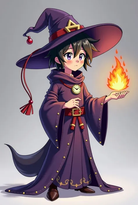 a cartoon witch with a clock and a hat on, polycount, conceptual art, an arcane wizard casting a spell, character art of maple story, t-pose of wizard, mage, wind wizard, half invoker half megumin, thin young male alchemist, sorcerer magic witch, thin male...