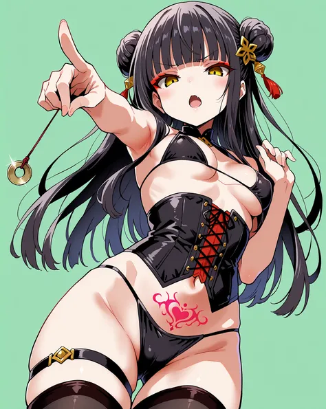 score_9, score_8_up, score_7_up, 1girl, solo, seductive, large breasts, single color background, green background, open mouth, 
perfect hands, angry, (disgust:0.8), bare hands, masterpiece, high quality, absurd resolution, beautiful hands, masterpiece, cle...