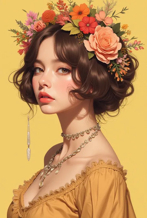 there is a woman with a flower crown on her head, stunning digital illustration, beautiful digital artwork, Exquisite digital illustration, James Jean & Vlop, Gorgeous digital art, Beautiful digital illustration, beautiful art uhd 𝟖k, beautiful Gorgeous di...