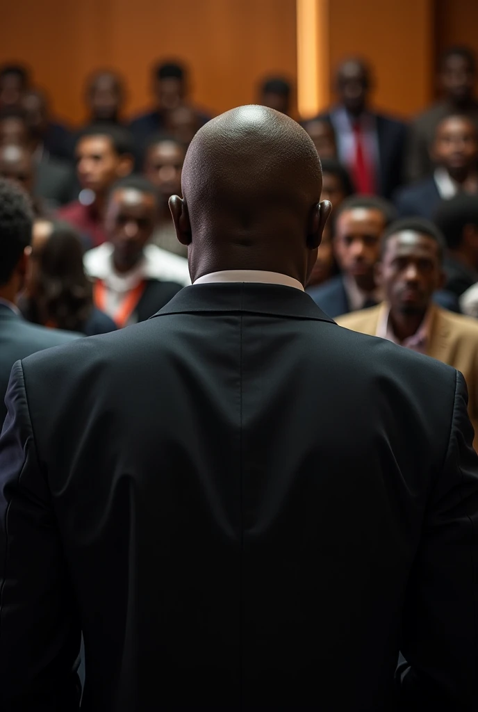 a Nigerian dramatic courtroom scene with Pastor Daniel and Detective Okonkwo revealing the truth. Pastor Marcus looks defeated, handcuffed, his once-powerful persona crumbling. The background filled with shocked congregants and victim witnesses. High contr...