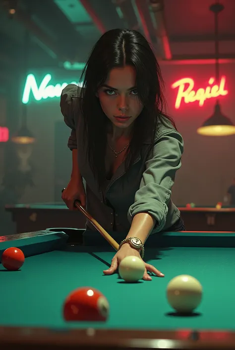 Girl pool shark