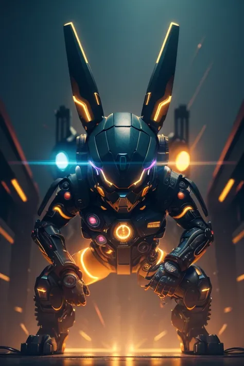 a cyberpunk pikachu, intricate mechanical details, glowing neon lights, futuristic cybernetic enhancements, dynamic pose, highly detailed, 8k, photorealistic, cinematic lighting, dramatic shadows, vibrant colors, neon color palette, holographic effects, me...