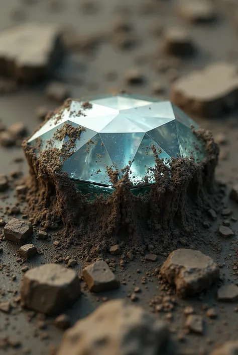 Diamond covered in mud