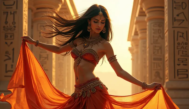 Egyptian woman dancing belly dance