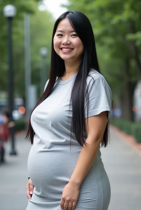   Very fat woman of Chinese nationality of 1. 63 meters tall 39 years old , long and perfect legs,  t-shirt with the typical markings of a 39 year old woman, huge big booty , delicate skin without makeup , very straight black hair very long  ,  She wears a...