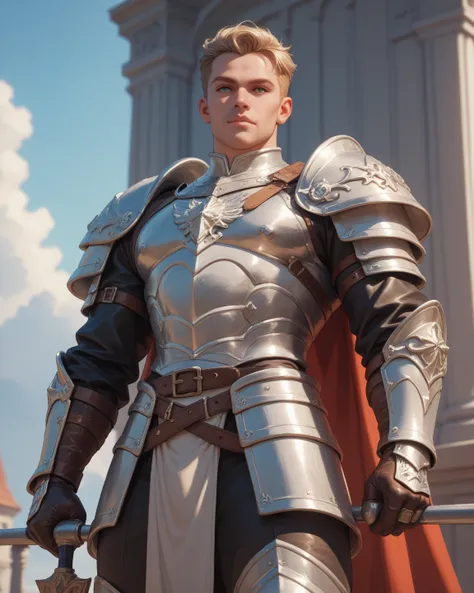 A white Largato wearing leather armor 